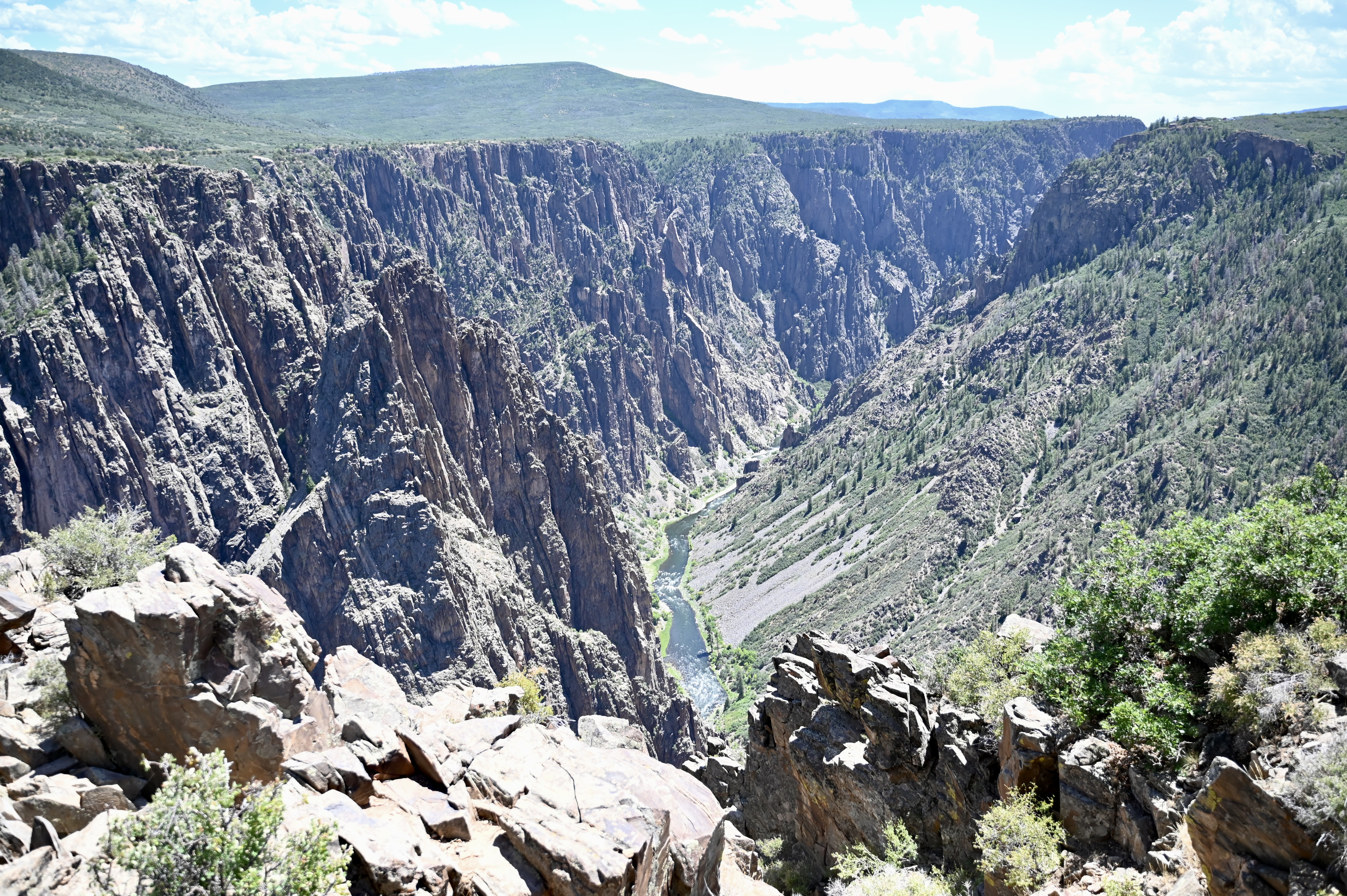 Canyon viewpoint look at the Black Canyon of the Gunnison National Park