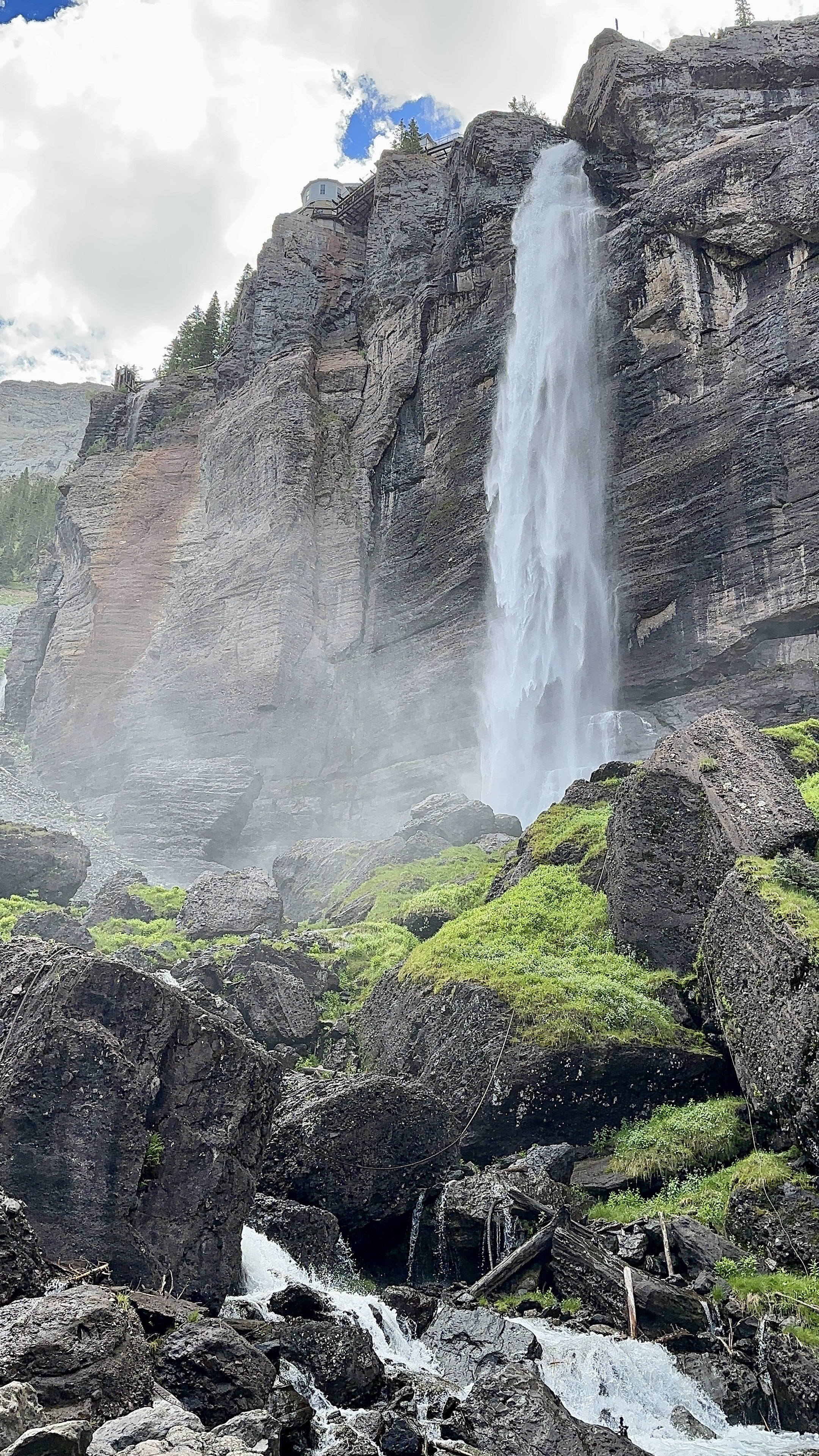 Bridal Veil falls view at the end of the trail